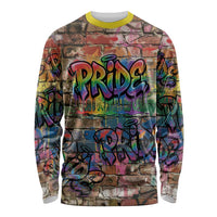 Pride Graffiti Wall Long Sleeve Shirt Speak Your Truth, Embrace Your Color