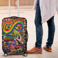 Pride Graffiti Wall Luggage Cover Speak Your Truth, Embrace Your Color