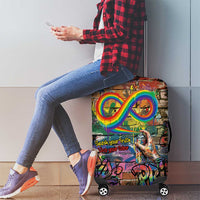 Pride Graffiti Wall Luggage Cover Speak Your Truth, Embrace Your Color