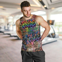 Pride Graffiti Wall Men Tank Top Speak Your Truth, Embrace Your Color