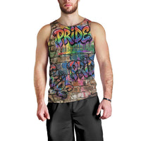 Pride Graffiti Wall Men Tank Top Speak Your Truth, Embrace Your Color