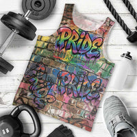Pride Graffiti Wall Men Tank Top Speak Your Truth, Embrace Your Color