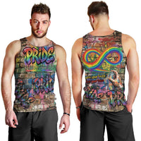 Pride Graffiti Wall Men Tank Top Speak Your Truth, Embrace Your Color