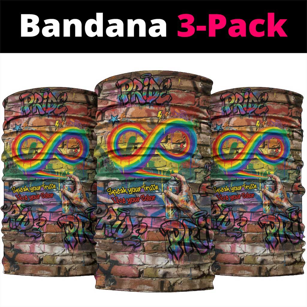 Pride Graffiti Wall Neck Gaiter Speak Your Truth, Embrace Your Color