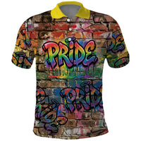 Pride Graffiti Wall Polo Shirt Speak Your Truth, Embrace Your Color