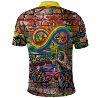 Pride Graffiti Wall Polo Shirt Speak Your Truth, Embrace Your Color