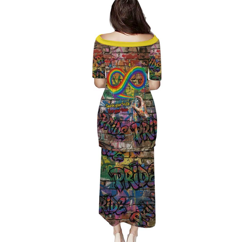 Pride Graffiti Wall Puletasi Speak Your Truth, Embrace Your Color