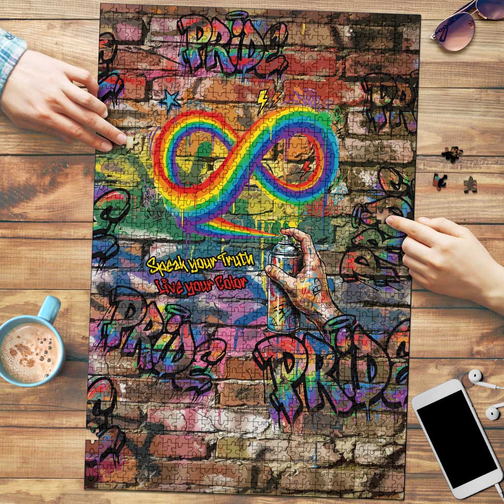 Pride Graffiti Wall Puzzle Speak Your Truth, Embrace Your Color