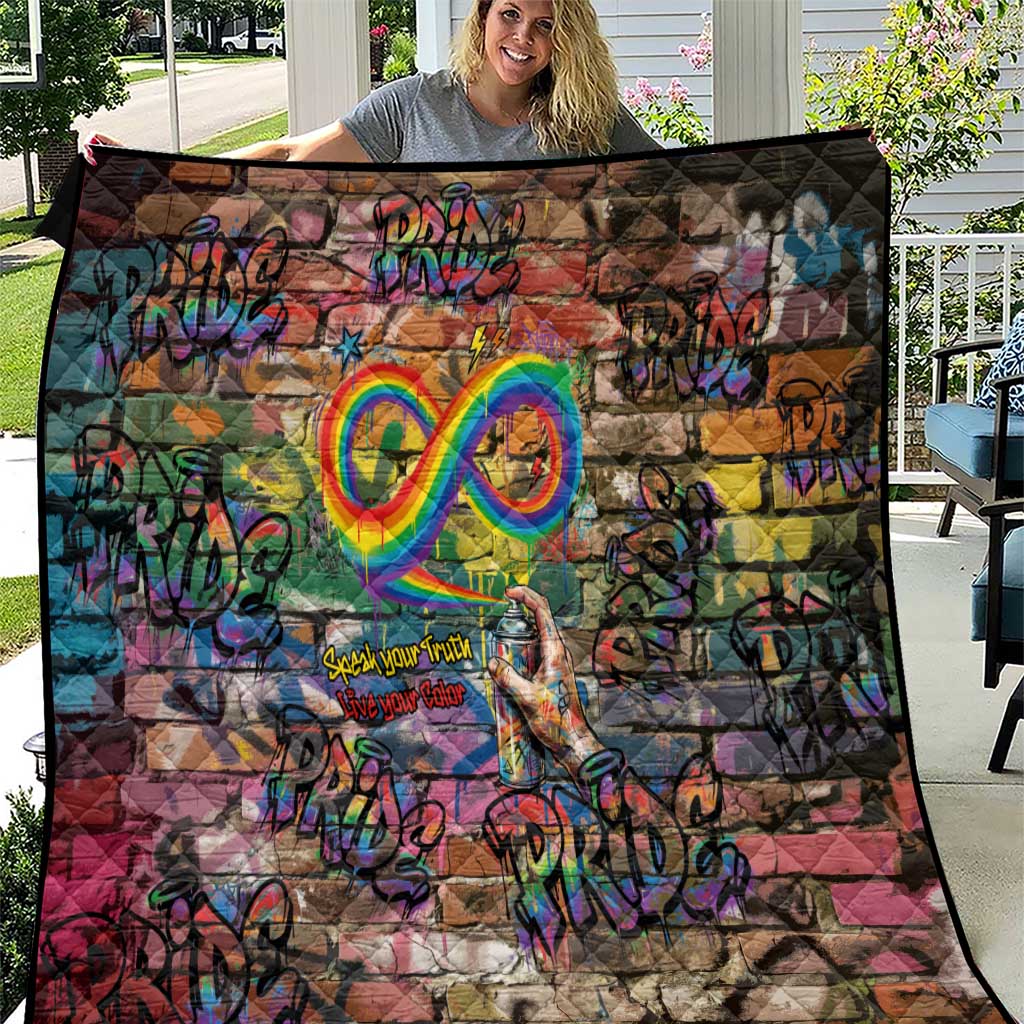 Pride Graffiti Wall Quilt Speak Your Truth, Embrace Your Color