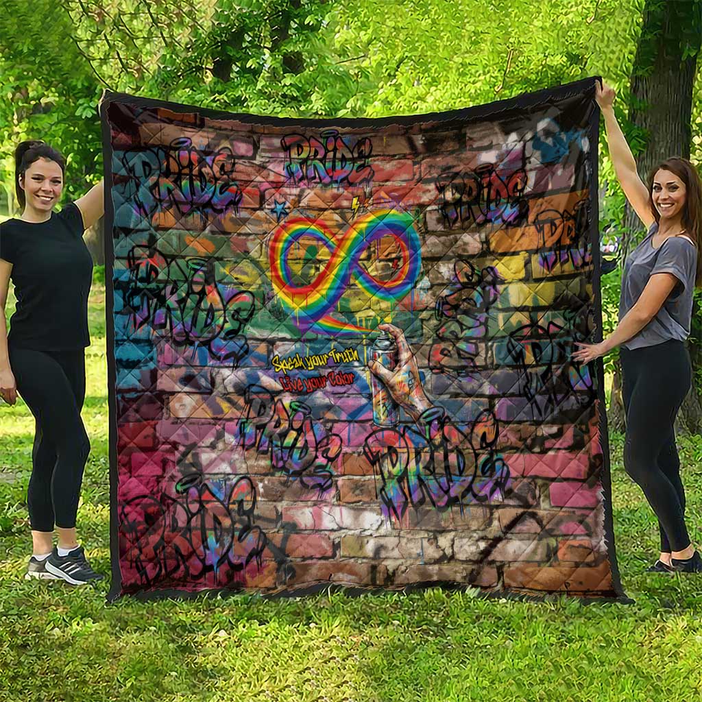 Pride Graffiti Wall Quilt Speak Your Truth, Embrace Your Color