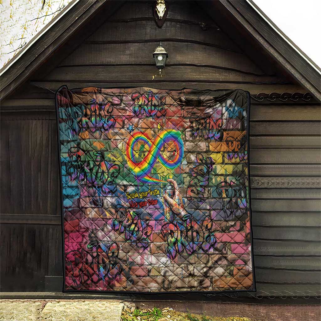 Pride Graffiti Wall Quilt Speak Your Truth, Embrace Your Color