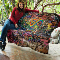 Pride Graffiti Wall Quilt Speak Your Truth, Embrace Your Color