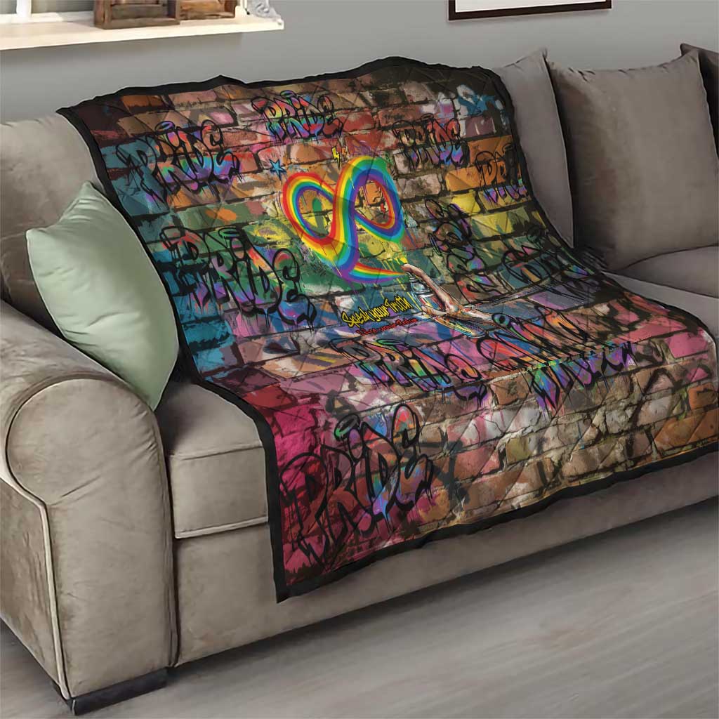 Pride Graffiti Wall Quilt Speak Your Truth, Embrace Your Color