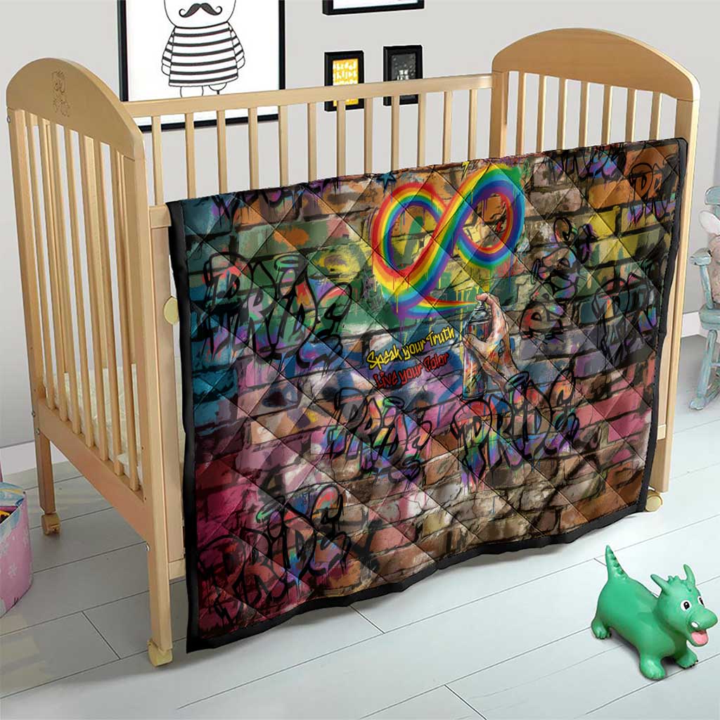 Pride Graffiti Wall Quilt Speak Your Truth, Embrace Your Color