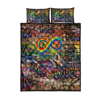 Pride Graffiti Wall Quilt Bed Set Speak Your Truth, Embrace Your Color