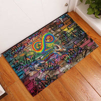 Pride Graffiti Wall Rubber Doormat Speak Your Truth, Embrace Your Color