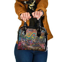 Pride Graffiti Wall Shoulder Handbag Speak Your Truth, Embrace Your Color