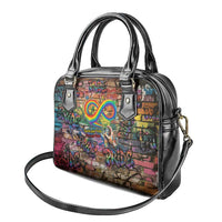 Pride Graffiti Wall Shoulder Handbag Speak Your Truth, Embrace Your Color