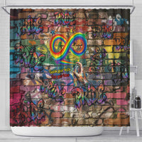 Pride Graffiti Wall Shower Curtain Speak Your Truth, Embrace Your Color