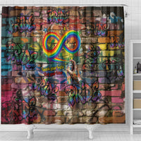 Pride Graffiti Wall Shower Curtain Speak Your Truth, Embrace Your Color
