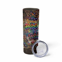 Pride Graffiti Wall Skinny Tumbler Speak Your Truth, Embrace Your Color