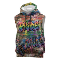 Pride Graffiti Wall Sleeveless Hoodie Speak Your Truth, Embrace Your Color