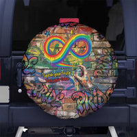 Pride Graffiti Wall Spare Tire Cover Speak Your Truth, Embrace Your Color