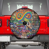 Pride Graffiti Wall Spare Tire Cover Speak Your Truth, Embrace Your Color