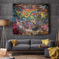 Pride Graffiti Wall Tapestry Speak Your Truth, Embrace Your Color