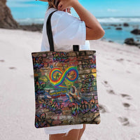 Pride Graffiti Wall Tote Bag Speak Your Truth, Embrace Your Color