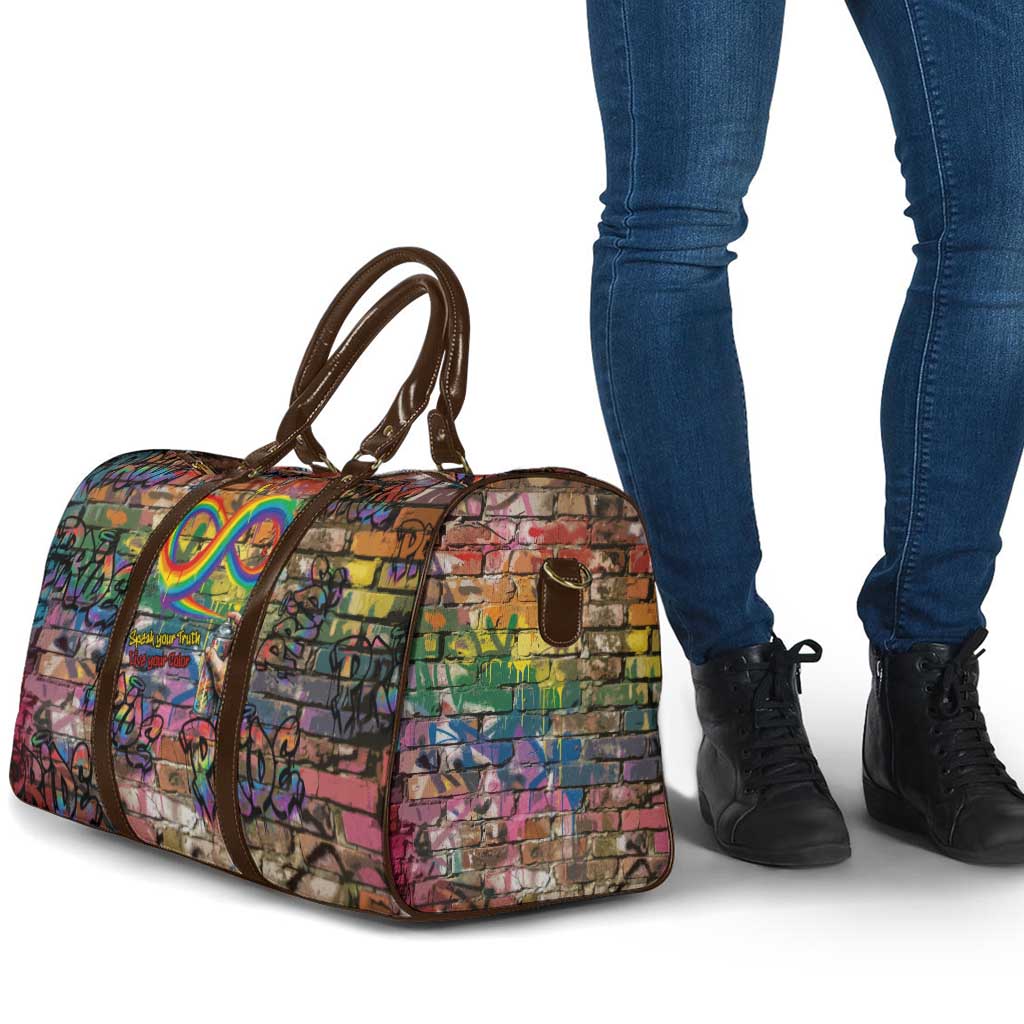 Pride Graffiti Wall Travel Bag Speak Your Truth, Embrace Your Color