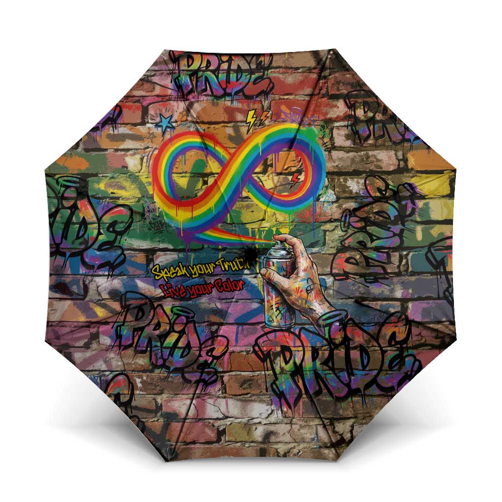 Pride Graffiti Wall Umbrella Speak Your Truth, Embrace Your Color