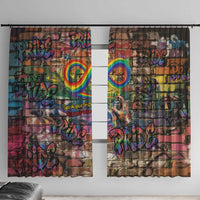 Pride Graffiti Wall Window Curtain Speak Your Truth, Embrace Your Color