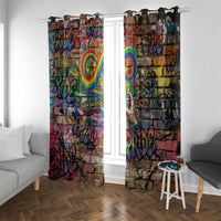 Pride Graffiti Wall Window Curtain Speak Your Truth, Embrace Your Color