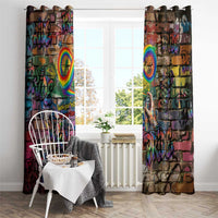 Pride Graffiti Wall Window Curtain Speak Your Truth, Embrace Your Color
