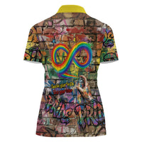 Pride Graffiti Wall Women Polo Shirt Speak Your Truth, Embrace Your Color