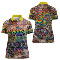 Pride Graffiti Wall Women Polo Shirt Speak Your Truth, Embrace Your Color