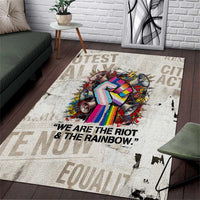 Loud & Proud Area Rug Riot and the Rainbow Protest Art