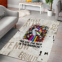 Loud & Proud Area Rug Riot and the Rainbow Protest Art
