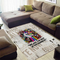 Loud & Proud Area Rug Riot and the Rainbow Protest Art