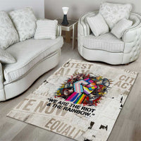 Loud & Proud Area Rug Riot and the Rainbow Protest Art