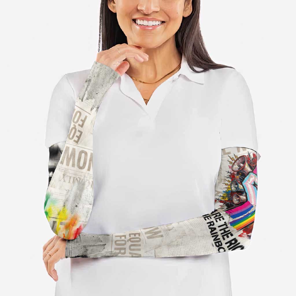 Loud & Proud Arm Sleeves Riot and the Rainbow Protest Art