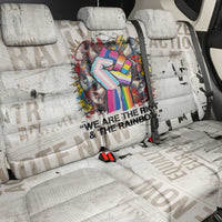 Loud & Proud Back Car Seat Cover Riot and the Rainbow Protest Art