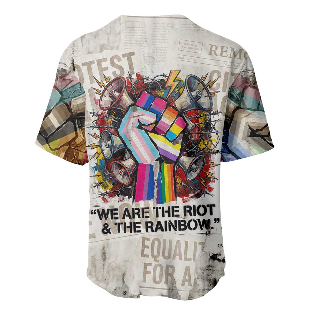 Loud & Proud Baseball Jersey Riot and the Rainbow Protest Art