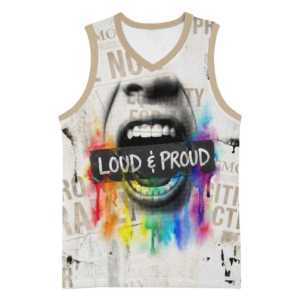 Loud & Proud Basketball Jersey Riot and the Rainbow Protest Art