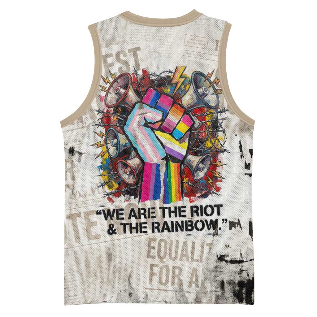 Loud & Proud Basketball Jersey Riot and the Rainbow Protest Art