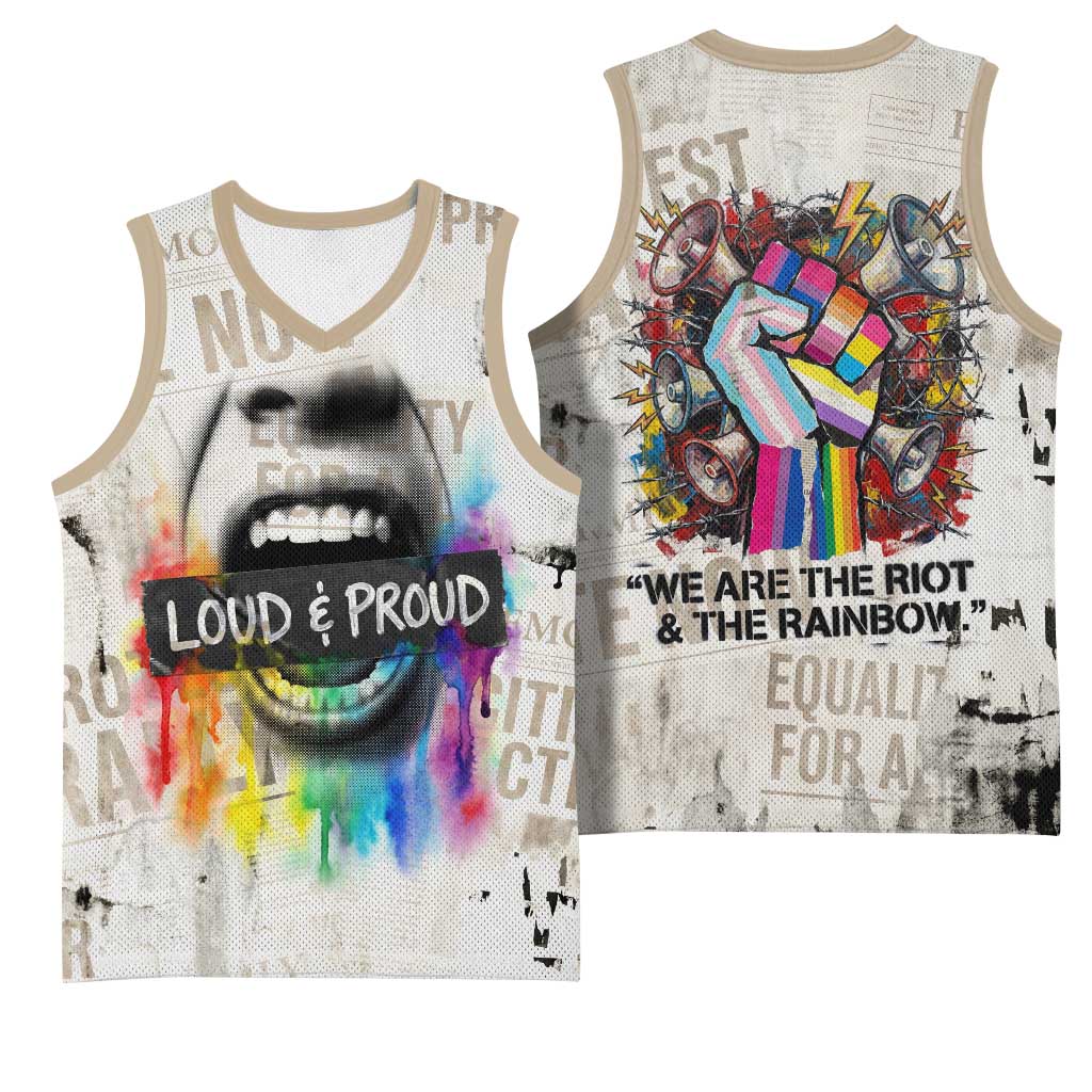 Loud & Proud Basketball Jersey Riot and the Rainbow Protest Art