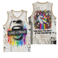 Loud & Proud Basketball Jersey Riot and the Rainbow Protest Art
