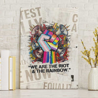 Loud & Proud Canvas Wall Art Riot and the Rainbow Protest Art