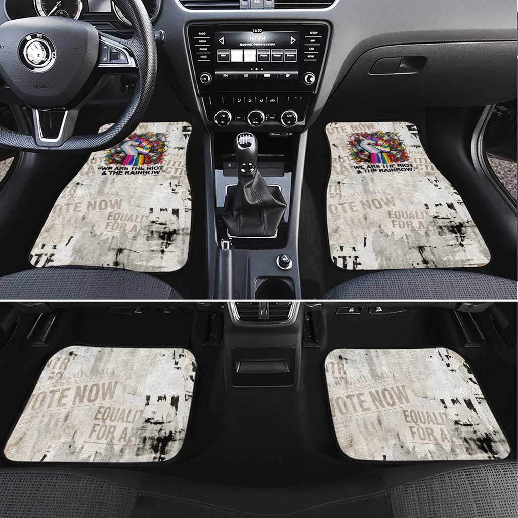 Loud & Proud Car Mats Riot and the Rainbow Protest Art